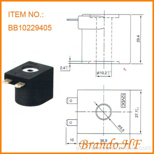 Bobina del solenoide 12V DC para el sistema de combustible CNG